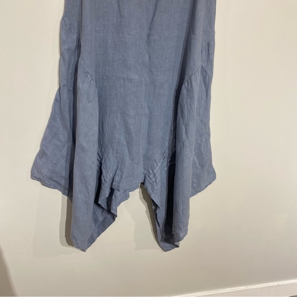 New with tags M Linen dress made in Italy asymmetrical flowy summer dress - Picture 12 of 12